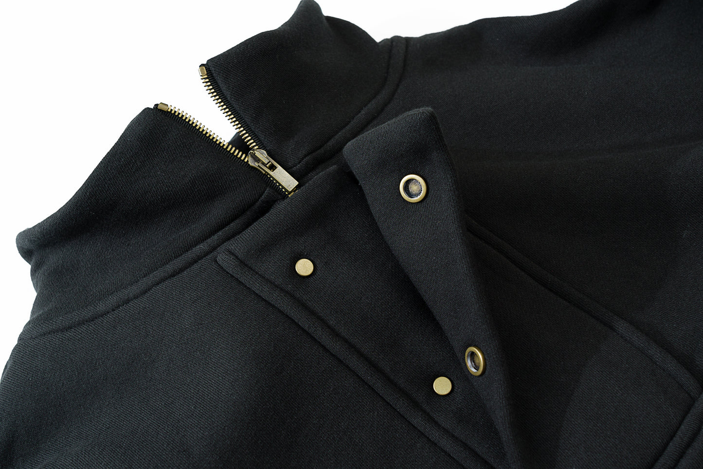 NIKE - Fear of God Fleece Half Zipper - Sort