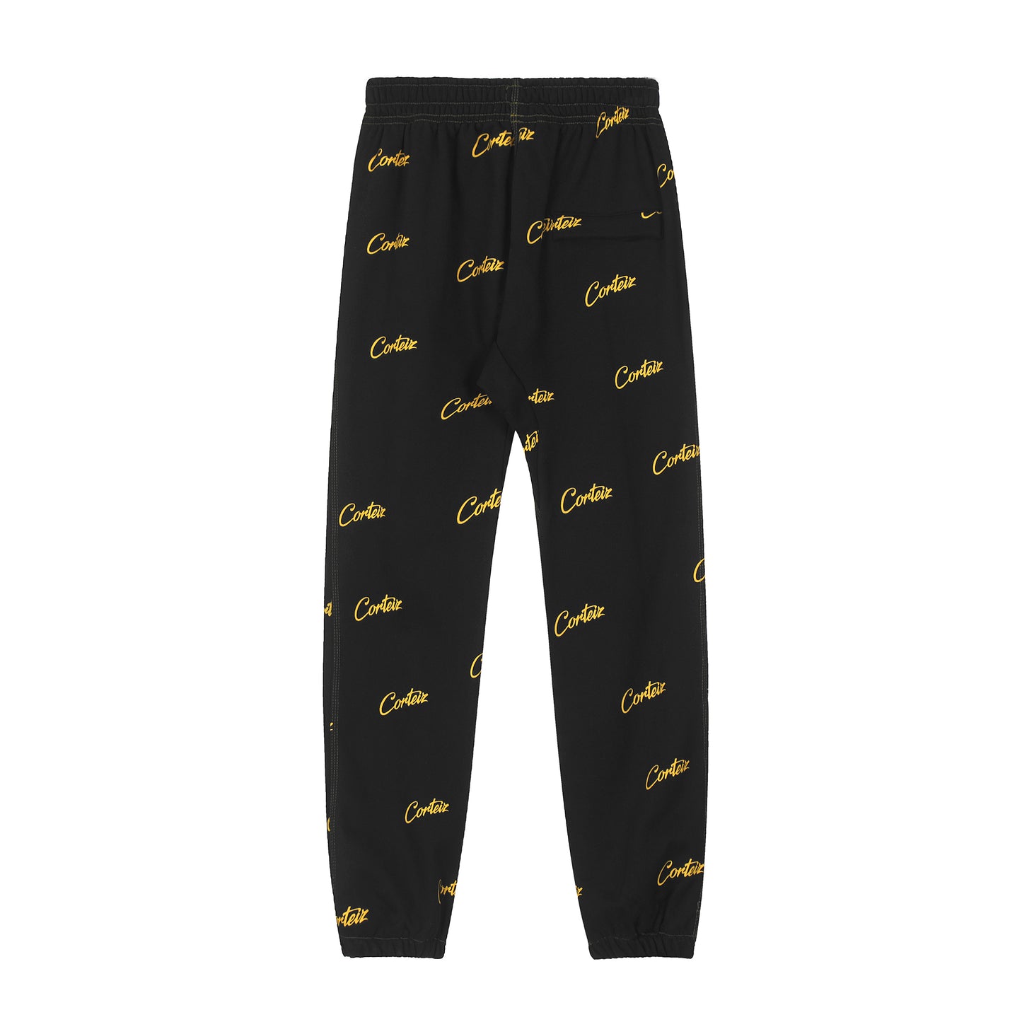 Corteiz - Joggebukse med All Over Print - Sort/Gul