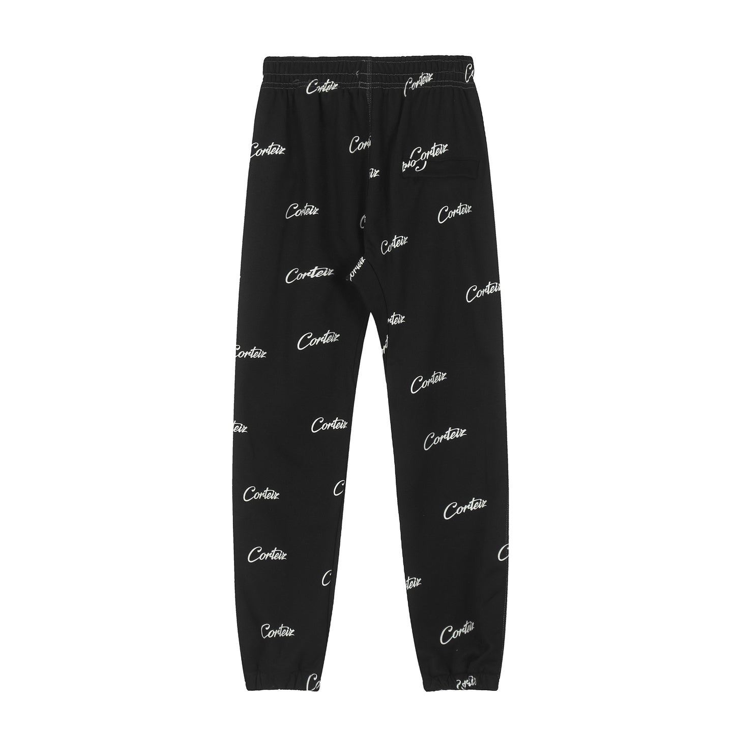 Corteiz - Joggebukse med All Over Print - Sort/Hvit