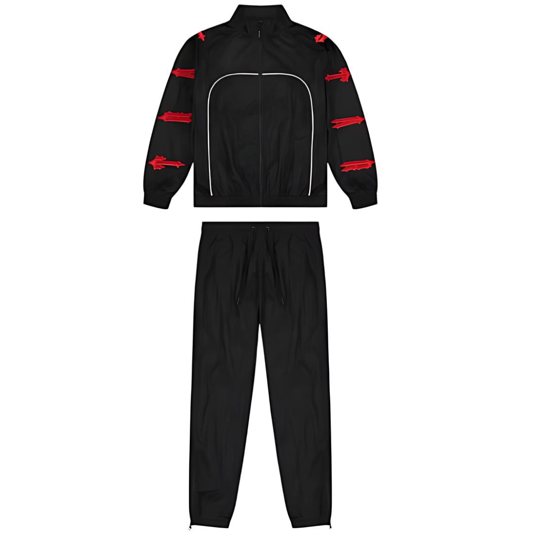 TRAPSTAR - Irongate Shellsuit Sort/Rød