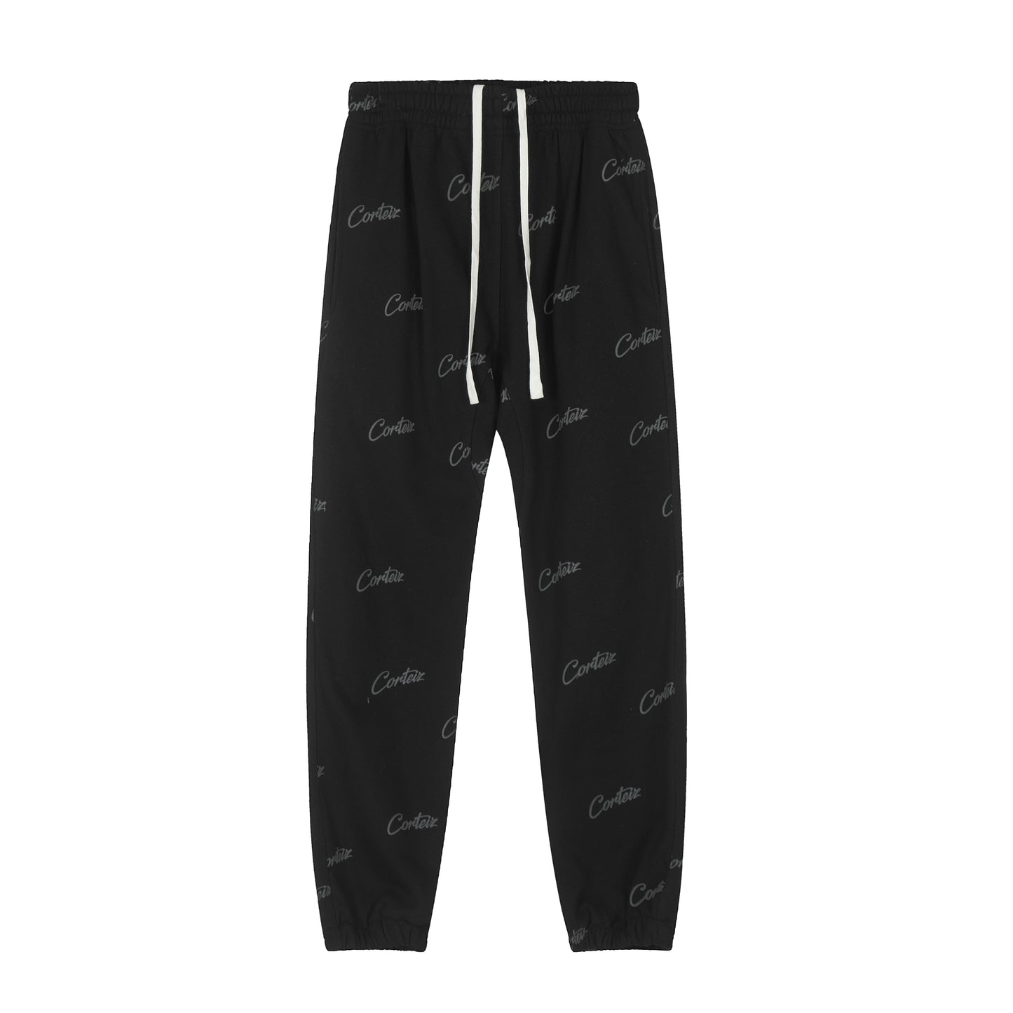 Corteiz - Joggebukse med All Over Print - Sort/Grå