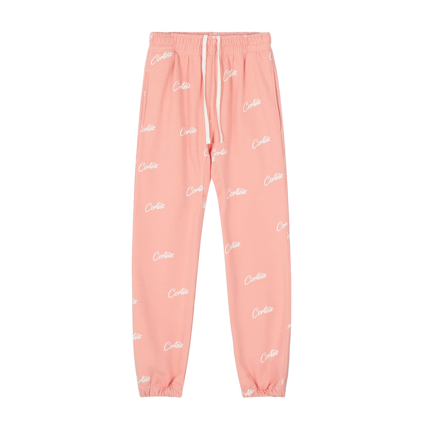 Corteiz - Joggebukse med All Over Print - Rosa/Hvit