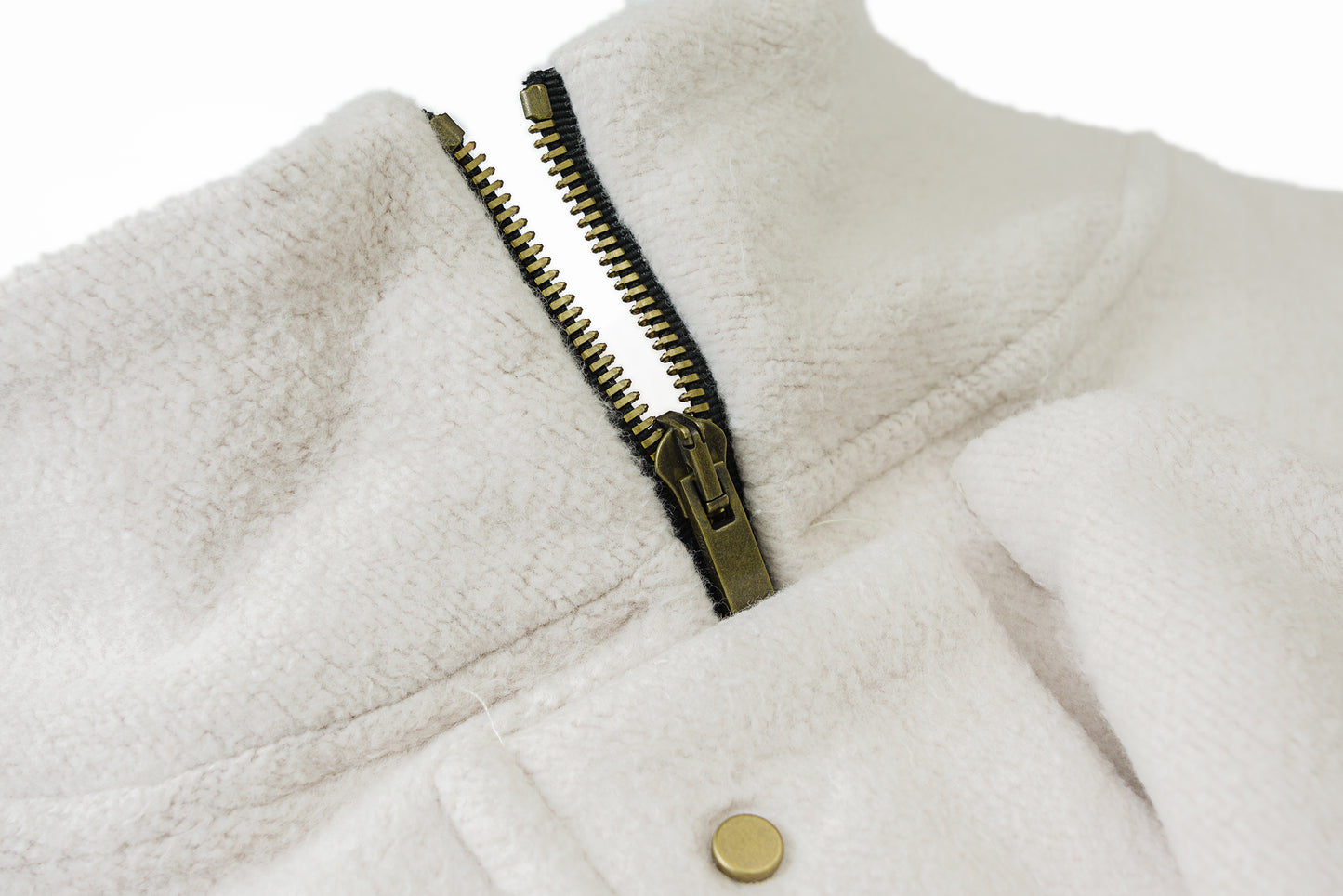 NIKE - Fear of God Polar Fleece Half Zipper - Hvit