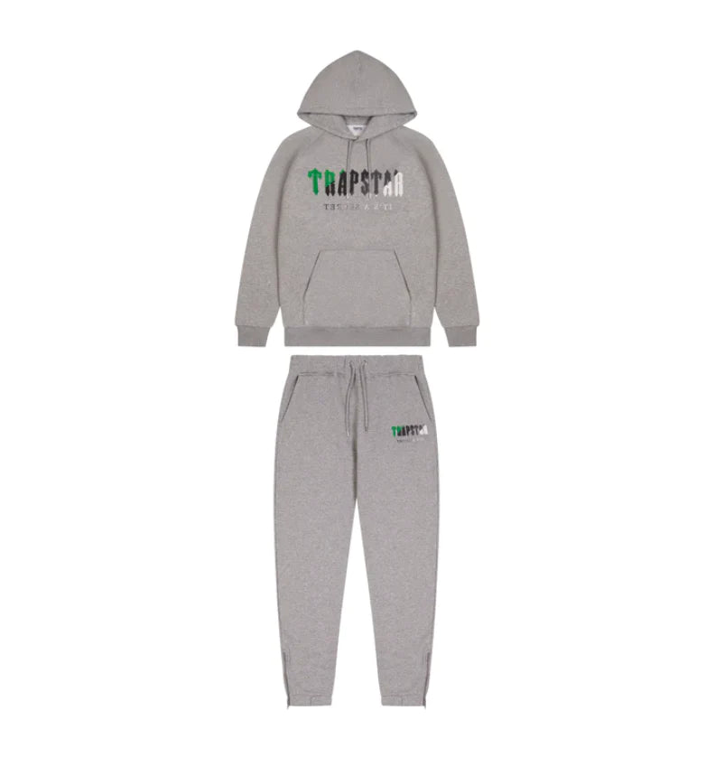 TRAPSTAR - Irongate Arch Chenille Tracksuit - Grå/Grønn