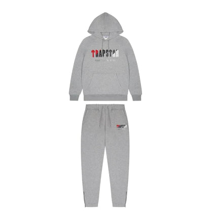 TRAPSTAR - Chenille Decoded Tracksuit - Grå/Rød