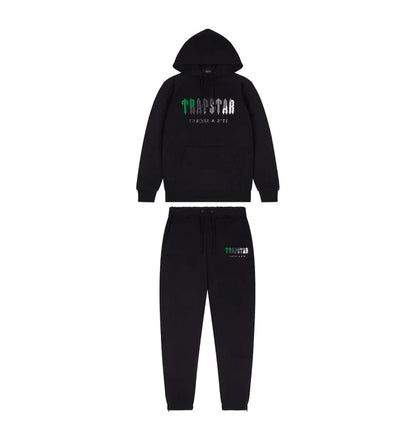 TRAPSTAR - Irongate Arch Chenille Tracksuit - Sort/Grønn