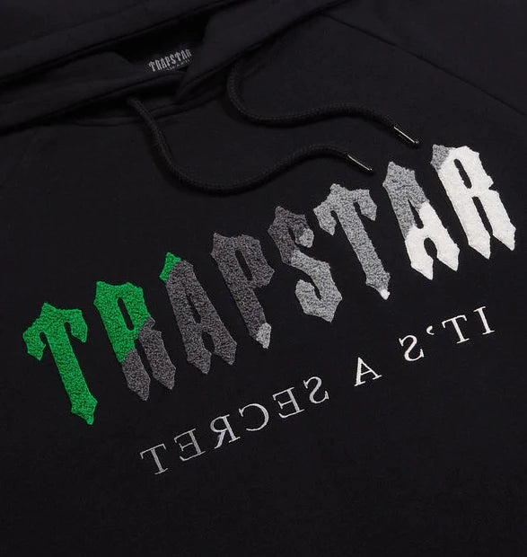 TRAPSTAR - Irongate Arch Chenille Tracksuit - Sort/Grønn