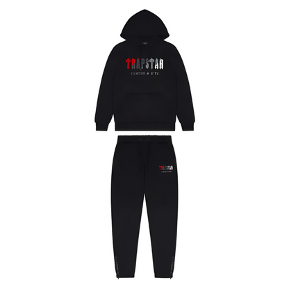 TRAPSTAR - Chenille Decoded Tracksuit - Sort/Rød