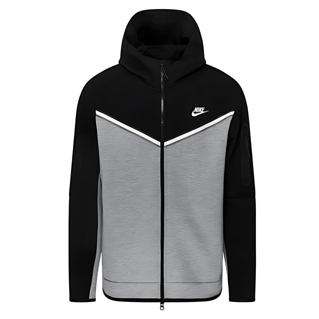 Nike - Hettegenser NSW Tech Fleece Sort/Grå/Hvit