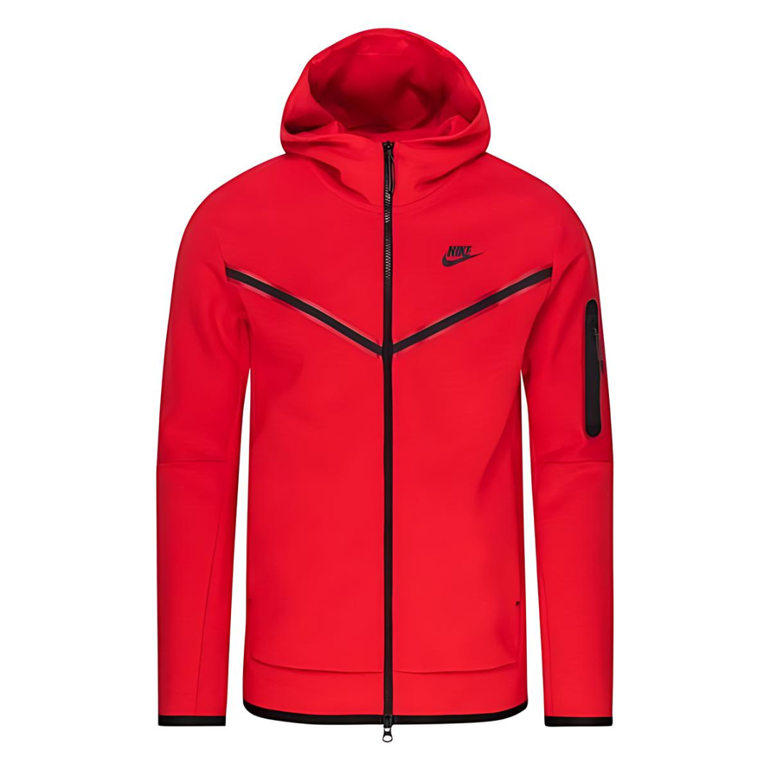 NIKE - Hettegenser NSW Tech Fleece Rød