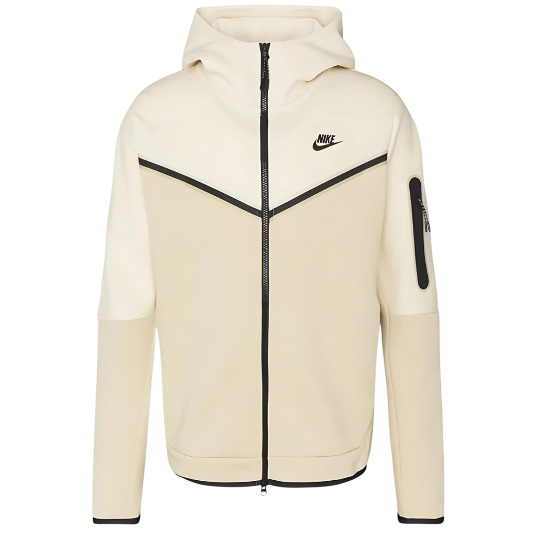 NIKE - Hettegenser NSW Tech Fleece Beige/Hvit