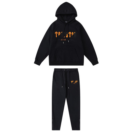 TRAPSTAR - Chenille Decoded Tracksuit - Sort/Oransje