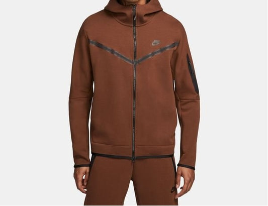 NIKE - Hettegenser NSW Tech Fleece Brun/Sort