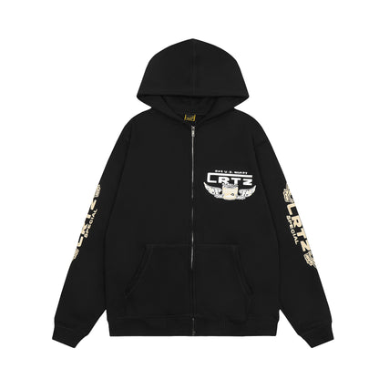 Corteiz -  Gasolina Double Zip Hoodie - Sort