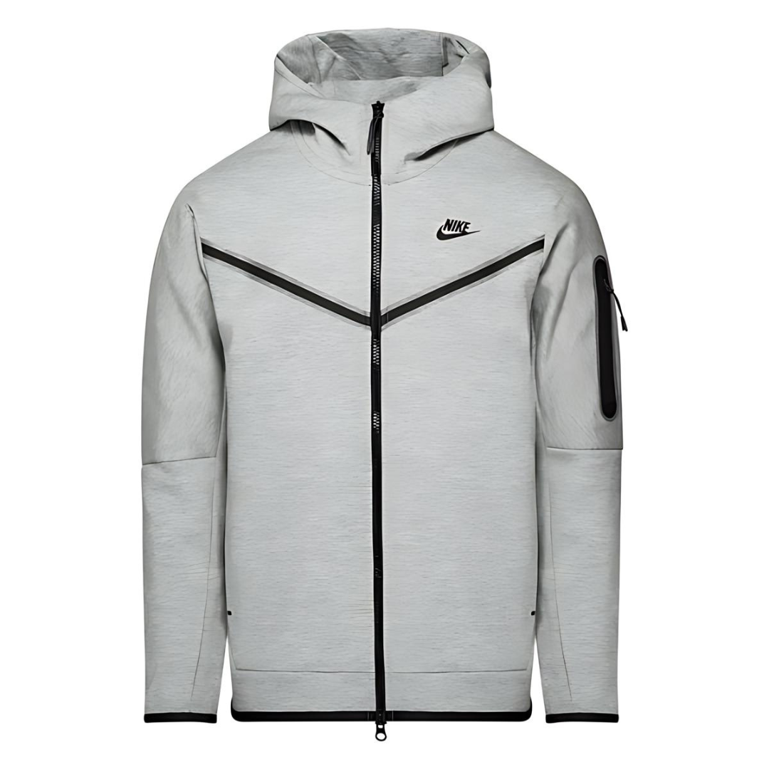 NIKE - Hettegenser NSW Tech Fleece Lysegrå